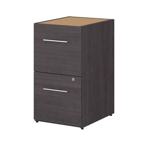 Bush Business Furniture Office 500 16W 2 Drawer File Cabinet - Assembled | Storm Gray
