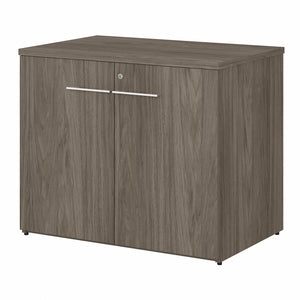 Bush Business Furniture Office 500 36W Storage Cabinet with Doors - Assembled | Modern Hickory
