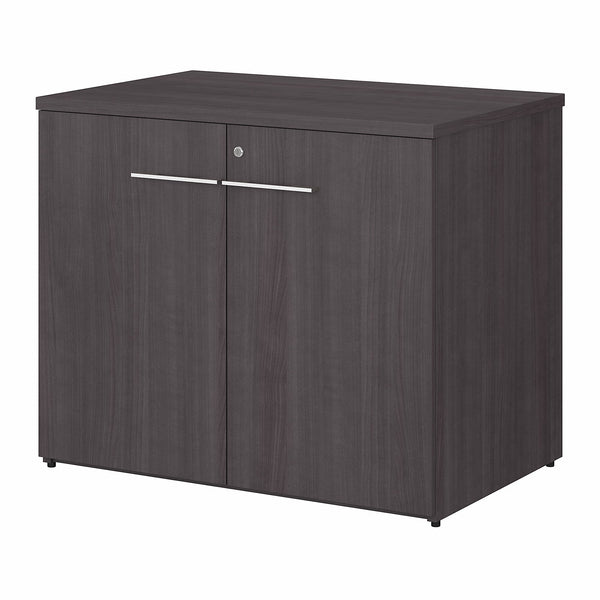 Bush Business Furniture Office 500 36W Storage Cabinet with Doors - Assembled | Storm Gray