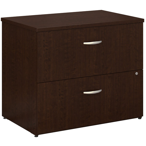 Bush Business Furniture Office in an Hour Lateral File Cabinet | Mocha Cherry