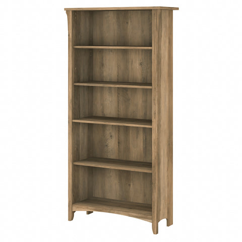 Bush Furniture Salinas Tall 5 Shelf Bookcase | Reclaimed Pine