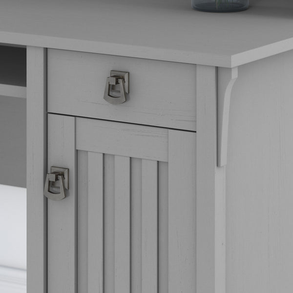 Bush Furniture Salinas 60W L Shaped Desk with Storage | Cape Cod Gray