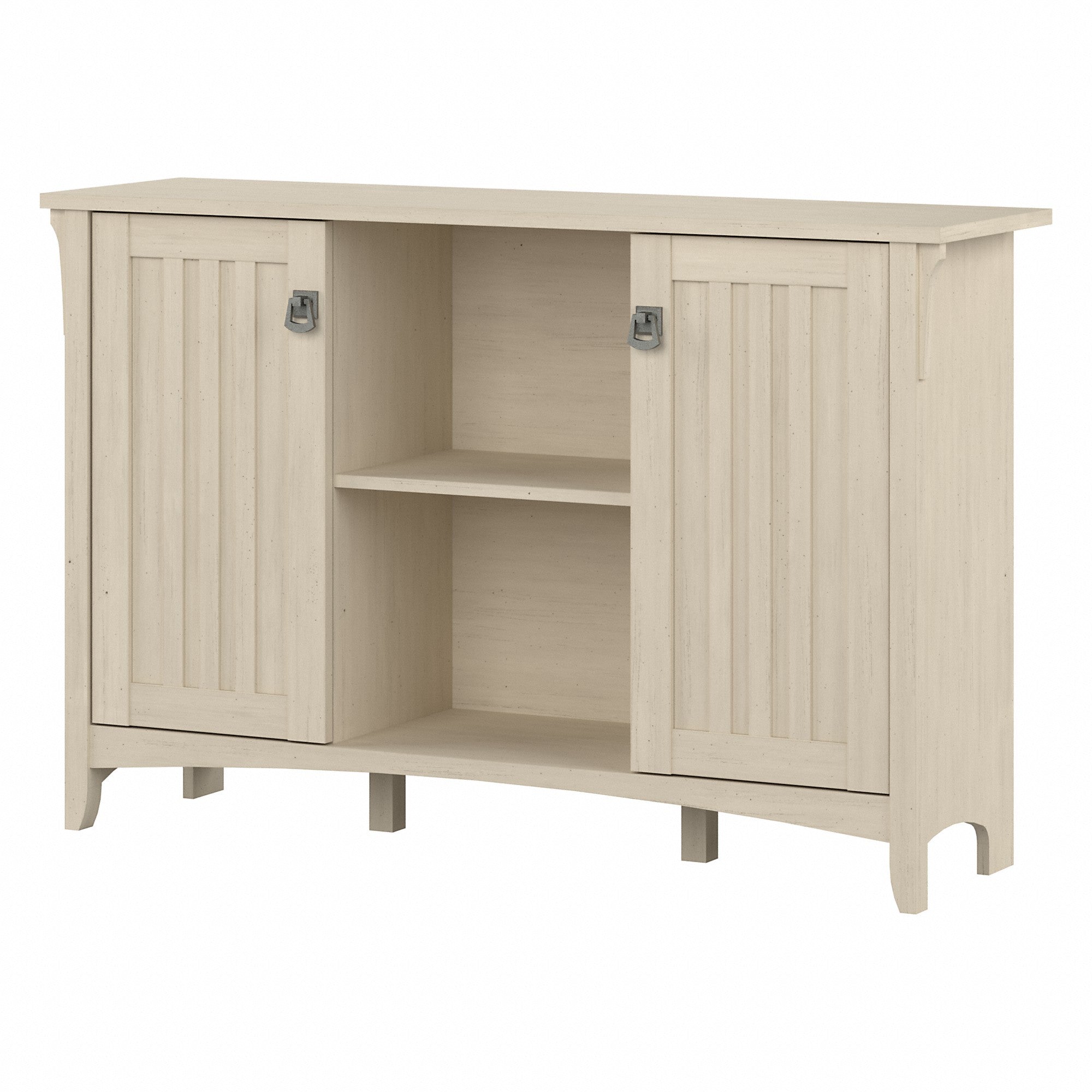Bush Furniture Salinas Accent Storage Cabinet with Doors | Antique White