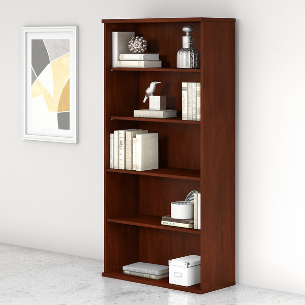 Bush Business Furniture Studio C 5 Shelf Bookcase | Hansen Cherry