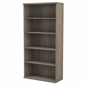 Bush Business Furniture Studio C Tall 5 Shelf Bookcase | Modern Hickory