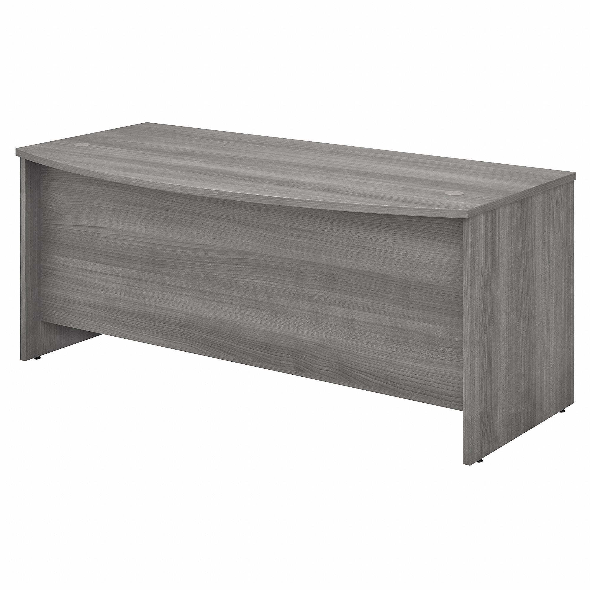 Bush Business Furniture Studio C 72W x 36D Bow Front Desk | Platinum Gray