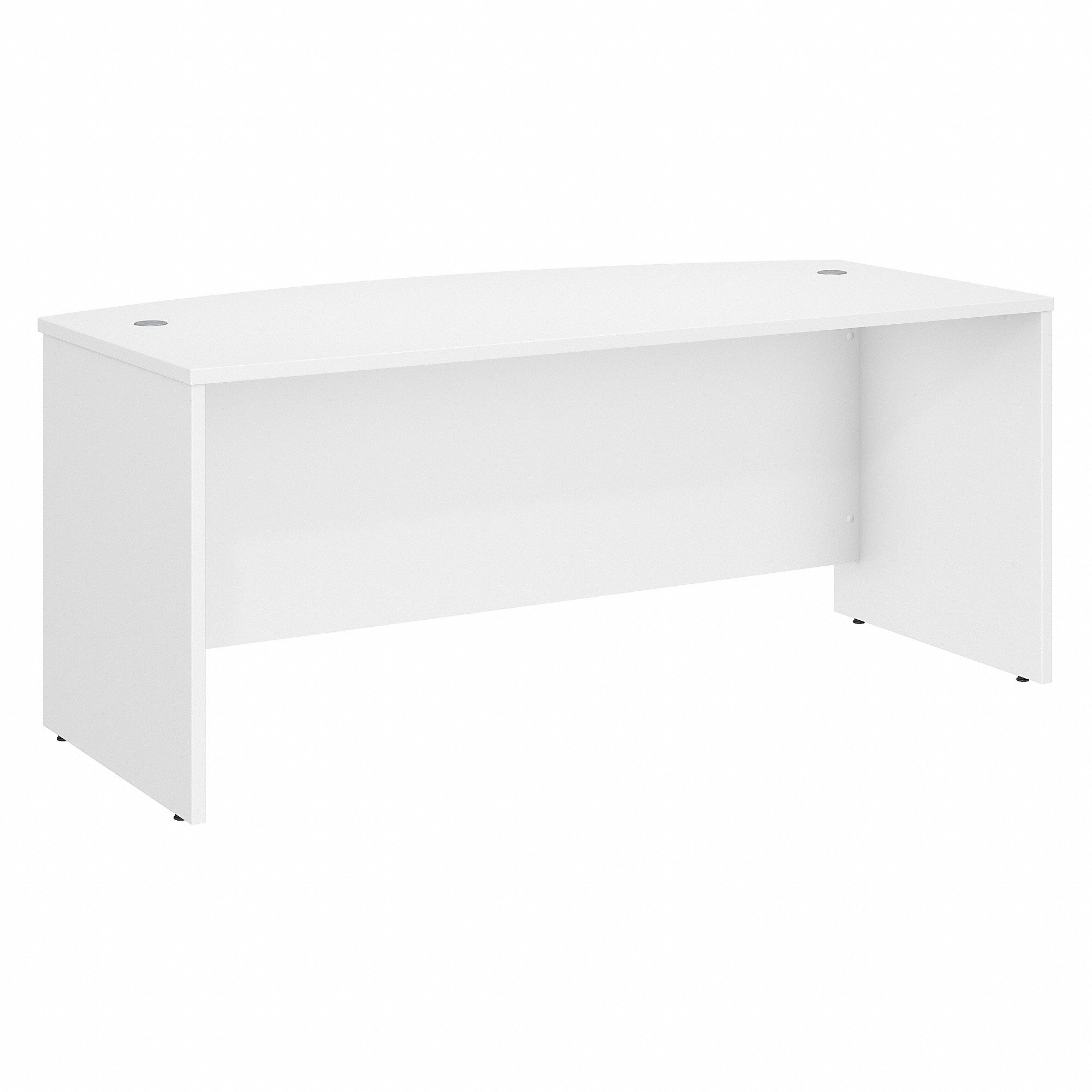 Bush Business Furniture Studio C 72W x 36D Bow Front Desk | White