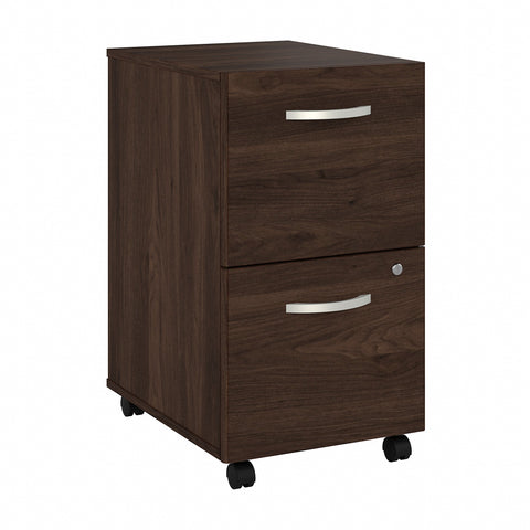 Bush Business Furniture Studio C 2 Drawer Mobile File Cabinet | Black Walnut