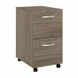 Bush Business Furniture Studio C 2 Drawer Mobile File Cabinet | Modern Hickory
