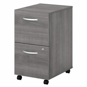 Bush Business Furniture Studio C 2 Drawer Mobile File Cabinet | Platinum Gray