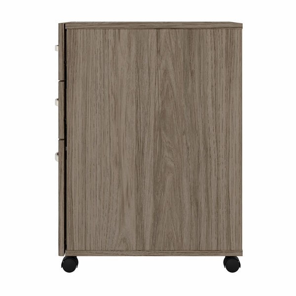 Bush Business Furniture Studio C 3 Drawer Mobile File Cabinet | Modern Hickory