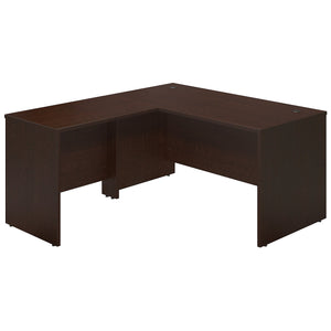 Bush Business Furniture Series C Elite 60W x 30D L Shaped Desk with 36W Return | Mocha Cherry
