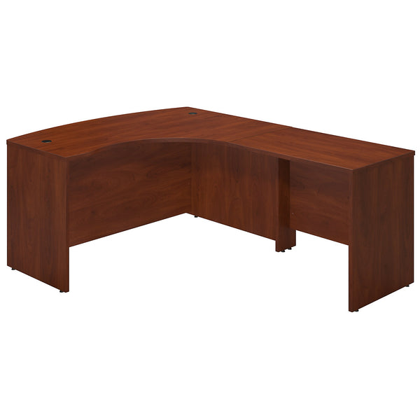 Bush Business Furniture Series C Elite 60W x 43D Right Handed Bow Front L Shaped Desk with 36W Return | Hansen Cherry