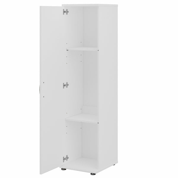Bush Business Furniture Universal 44W 3 Piece Modular Storage Set with Floor and Wall Cabinets | White/White