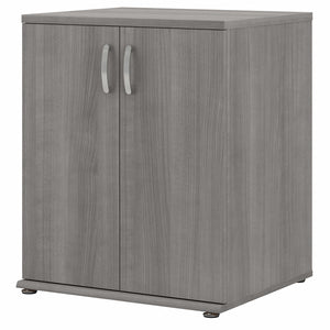 Bush Business Furniture Universal Floor Storage Cabinet with Doors and Shelves | Platinum Gray/Platinum Gray