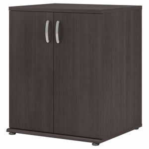 Bush Business Furniture Universal Floor Storage Cabinet with Doors and Shelves | Storm Gray/Storm Gray