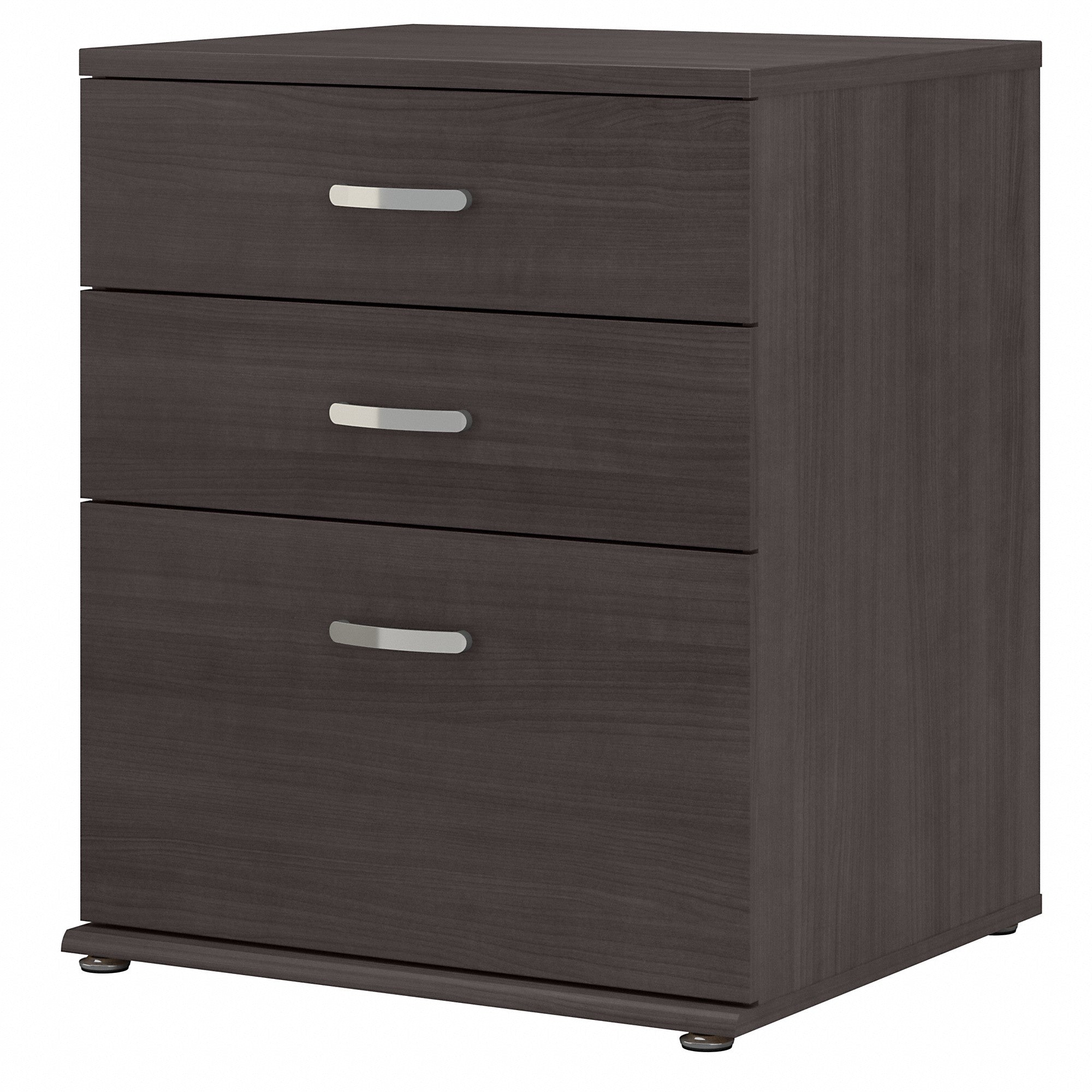 Bush Business Furniture Universal Floor Storage Cabinet with Drawers | Storm Gray/Storm Gray