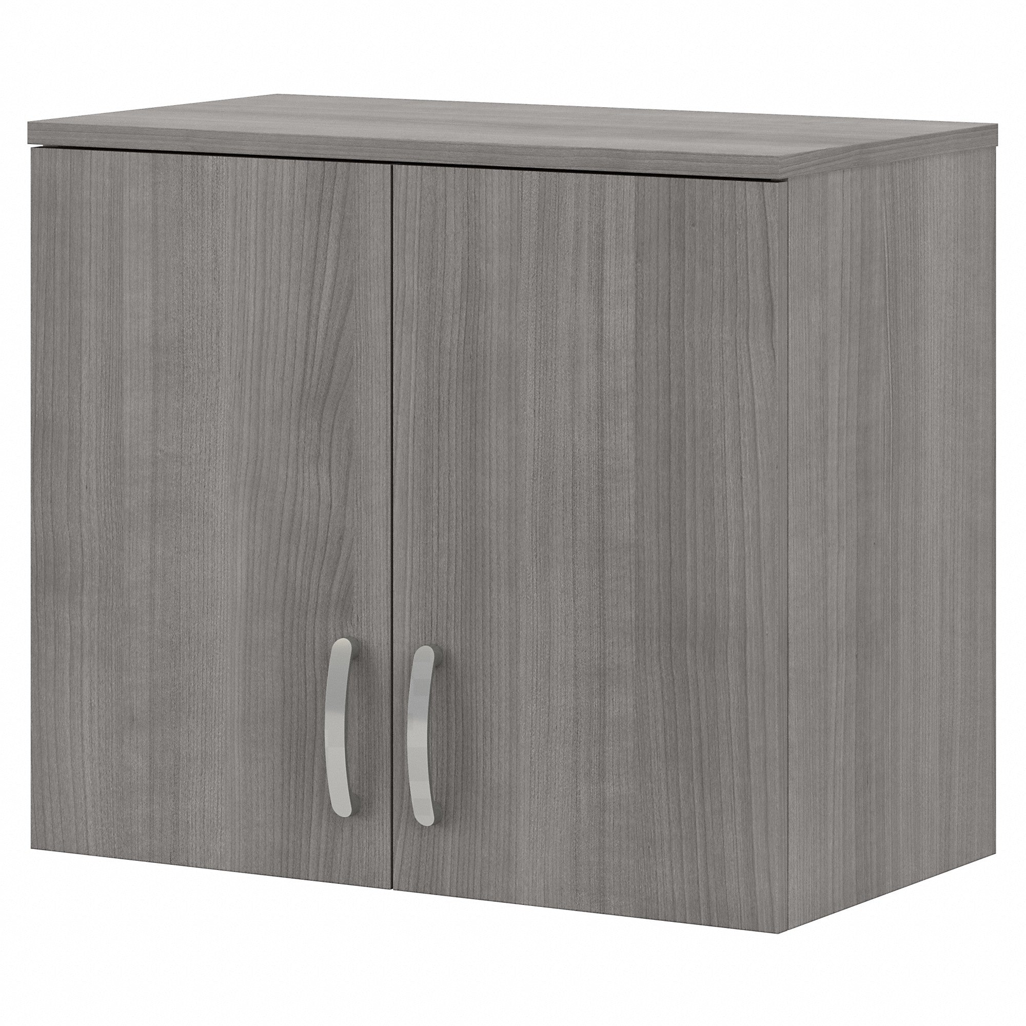 Bush Business Furniture Universal Wall Cabinet with Doors and Shelves | Platinum Gray/Platinum Gray