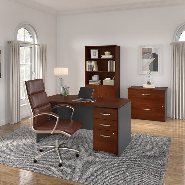 Bush Business Furniture Series C 36W 5 Shelf Bookcase | Hansen Cherry