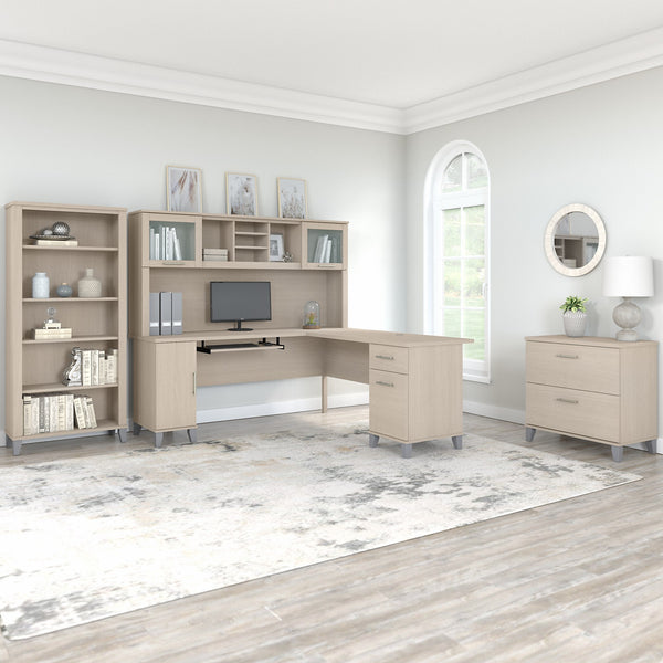Bush Furniture Somerset 2 Drawer Lateral File Cabinet | Sand Oak