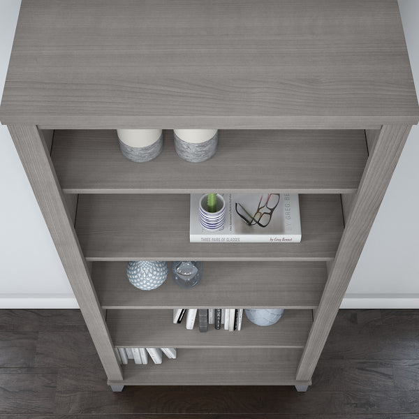 Bush Furniture Somerset Tall 5 Shelf Bookcase | Platinum Gray