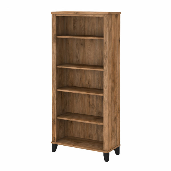 Bush Furniture Somerset Tall 5 Shelf Bookcase | Fresh Walnut