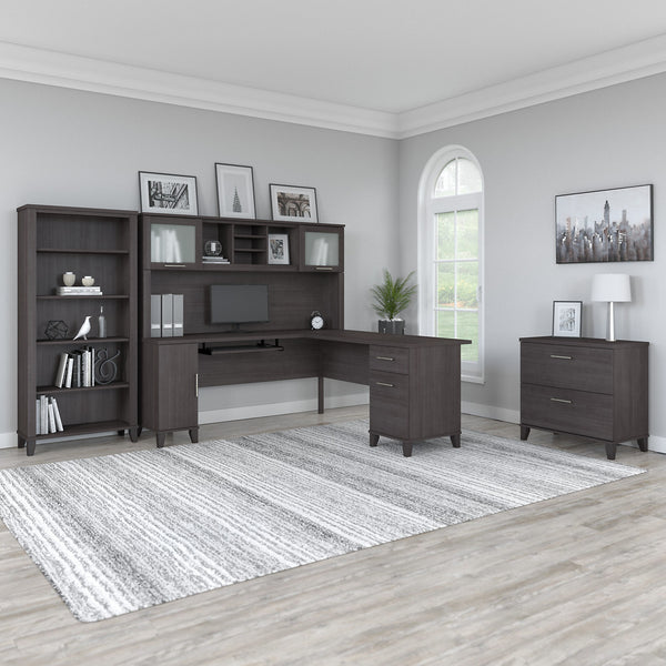 Bush Furniture Somerset 2 Drawer Lateral File Cabinet | Storm Gray