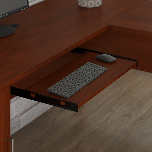Bush Furniture Somerset 60W L Shaped Desk with Storage | Hansen Cherry