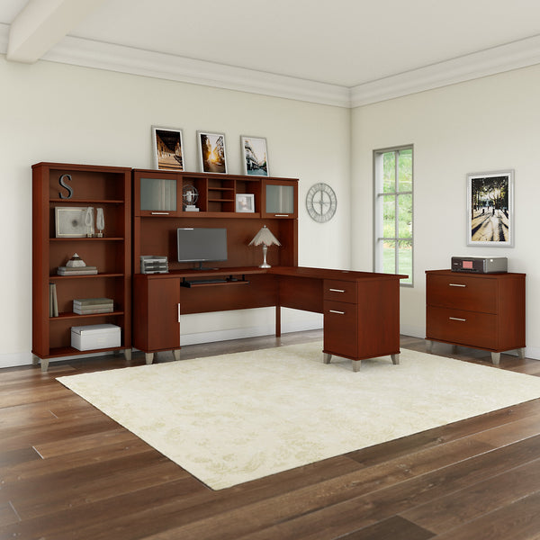Bush Furniture Somerset Tall 5 Shelf Bookcase | Hansen Cherry