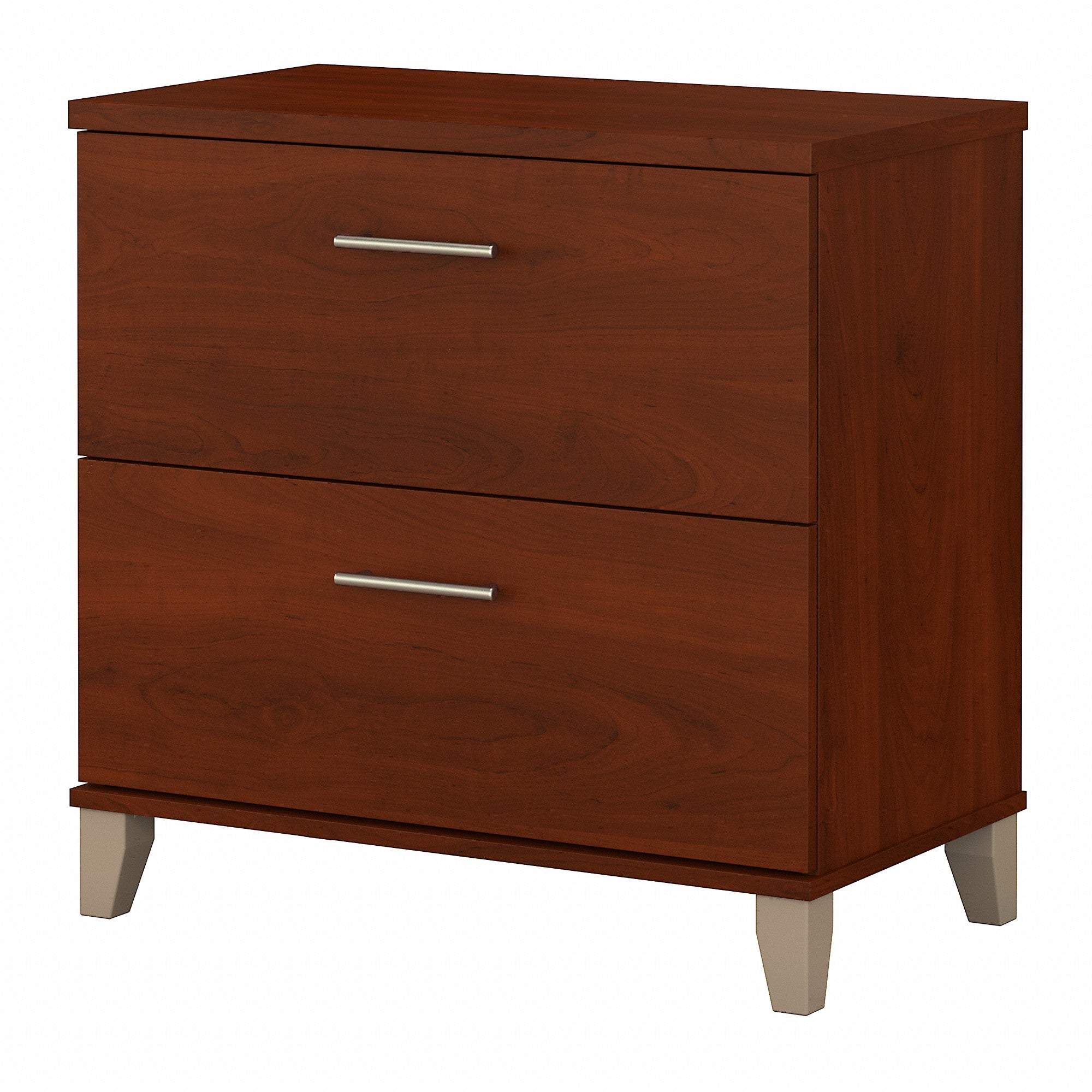 Bush Furniture Somerset 2 Drawer Lateral File Cabinet | Hansen Cherry