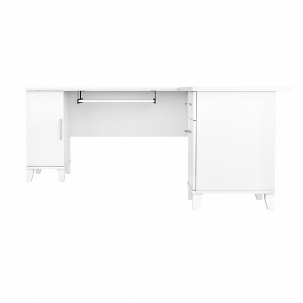Bush Furniture Somerset 72W L Shaped Desk with Storage | White